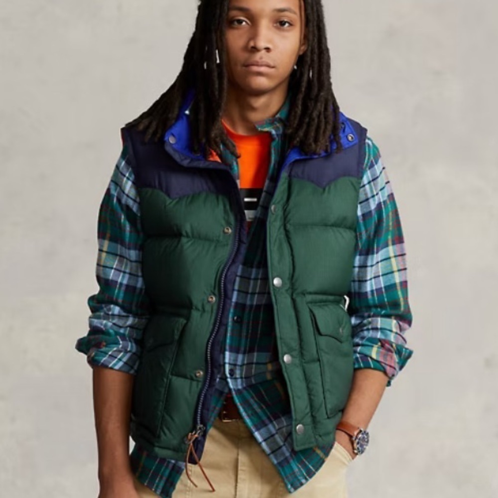 Polo Ralph Lauren Water-Repellent Down Western Vest M New Forest/Newport Navy